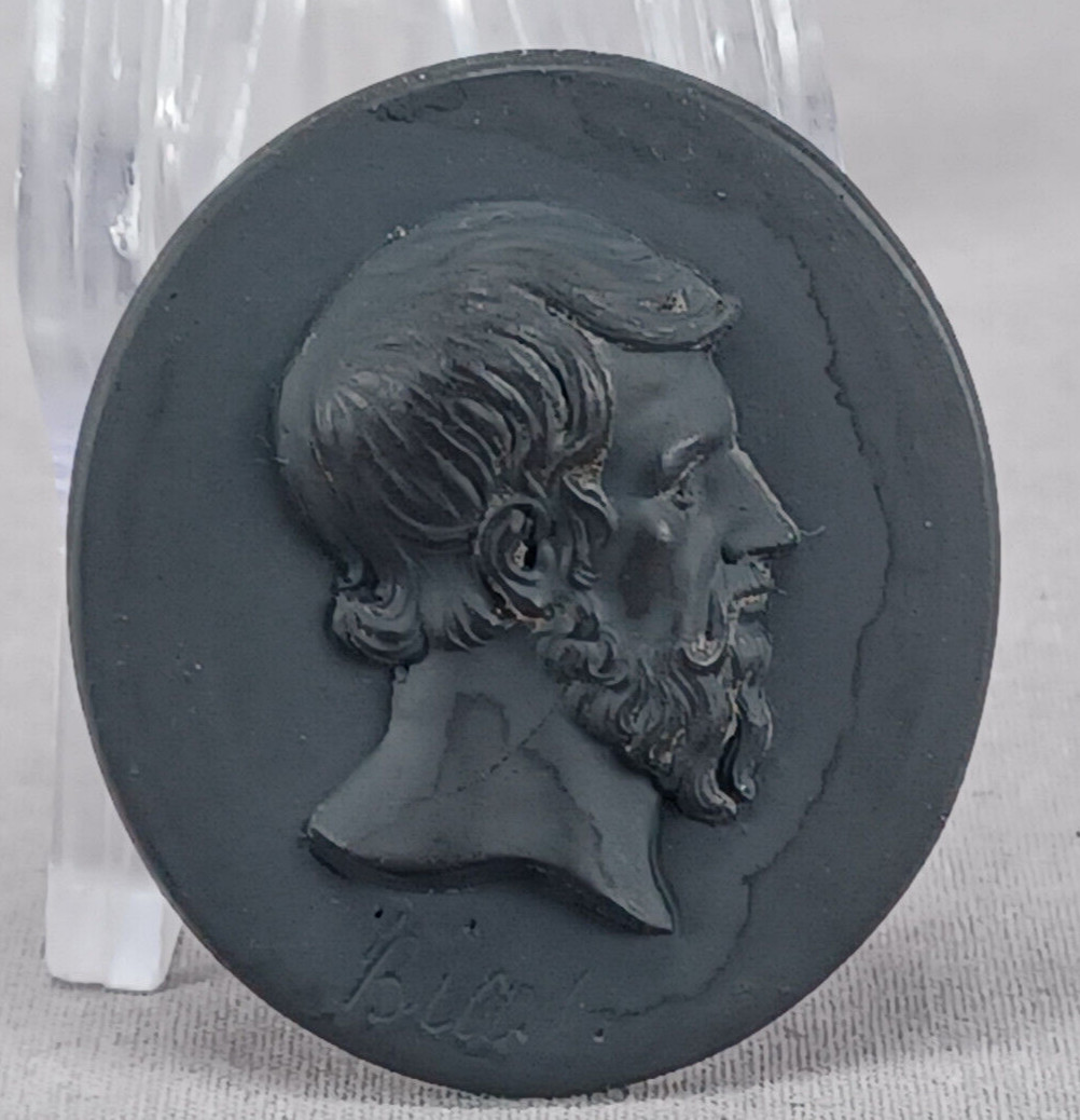 Wedgwood Bias of Priene Black Basalt Portrait Medallion Plaque C.1780-1795 Wedgwood Bias of Priene Black Basalt Portrait Medallion Plaque C.1780-1795