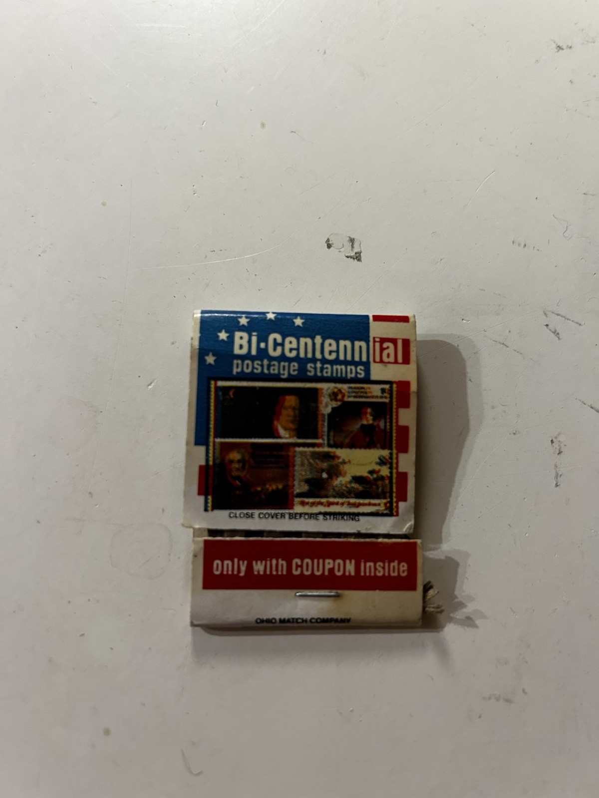 Vintage 1976 Bicentennial Postage Stamp Falcon Stamp Co Advertising Matchbook Vintage 1976 Bicentennial Postage Stamp Falcon Stamp Co Advertising Matchbook