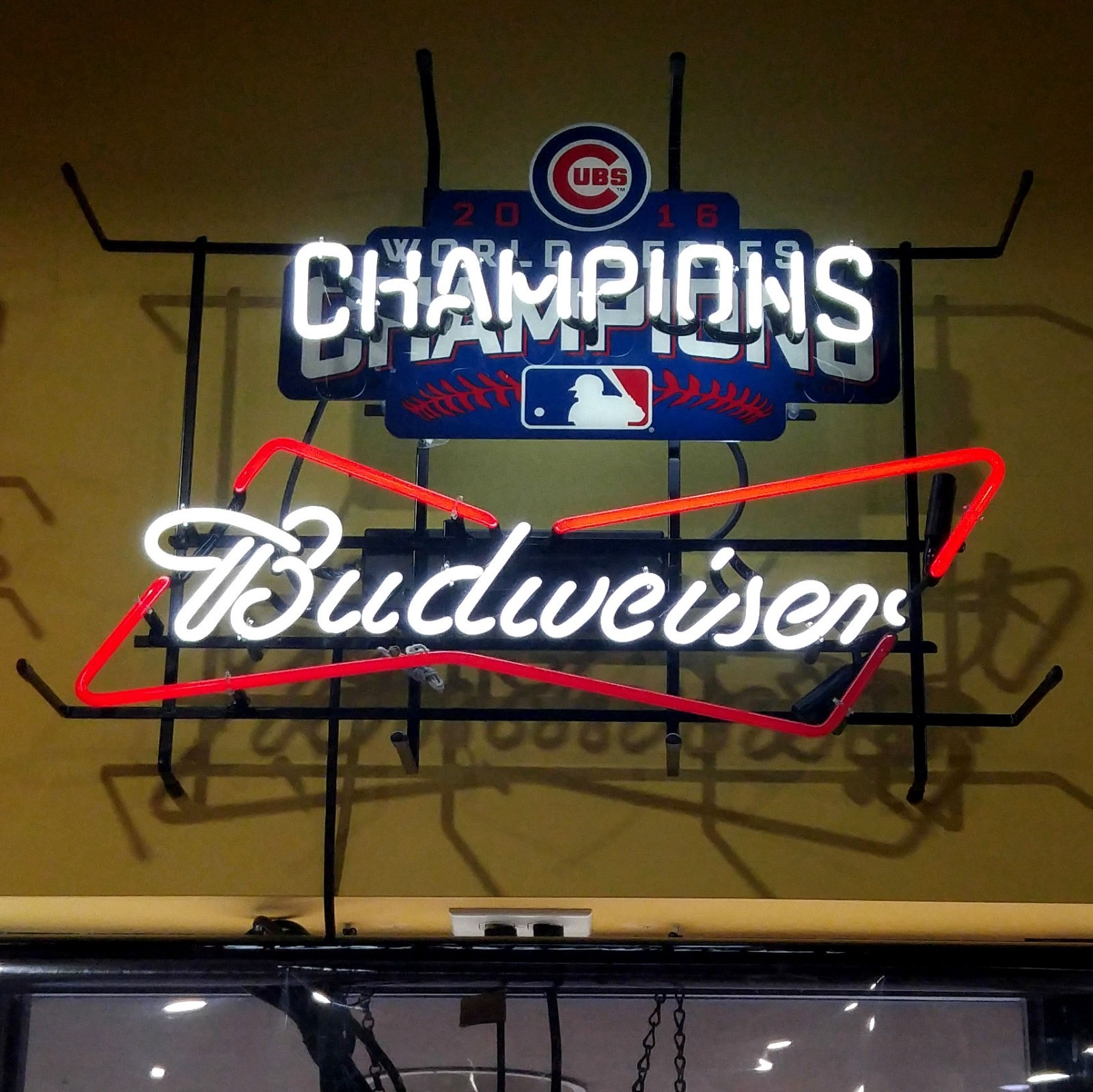 2016 World Series Champions Chicago Cubs Beer 24"x20" Neon Sign Lamp Light NM