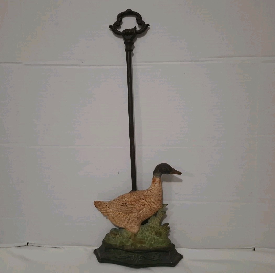 ANTIQUE 19TH CENTURY DOOR PORTER VICTORIAN DUCK CAST IRON DOOR STOP 25"x10" ANTIQUE 19TH CENTURY DOOR PORTER VICTORIAN DUCK CAST IRON DOOR STOP 25"x10"