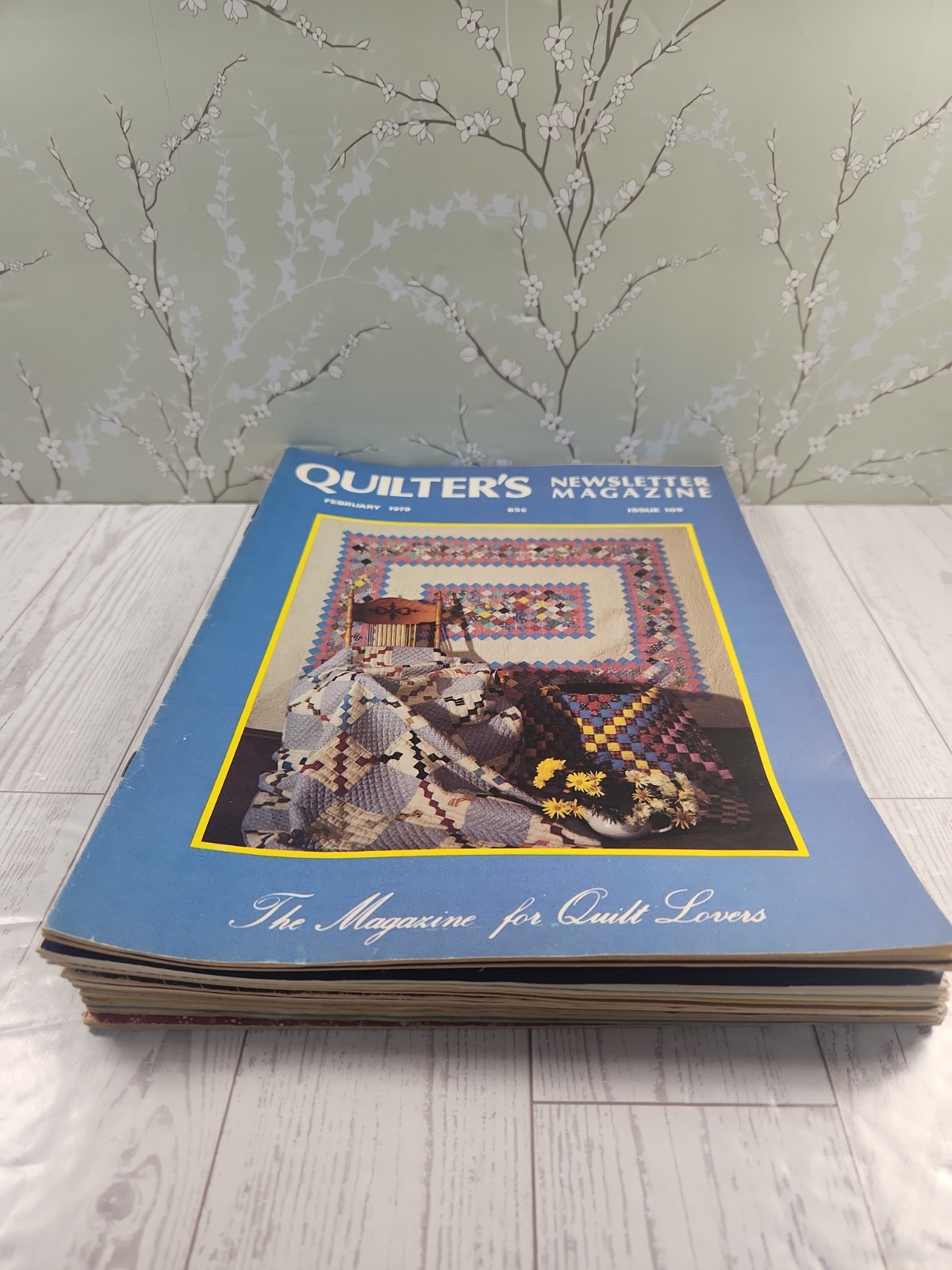 Vintage Quilter's Newsletter Magazine Lot 3 1974-1976 Quilt Patterns Collectible