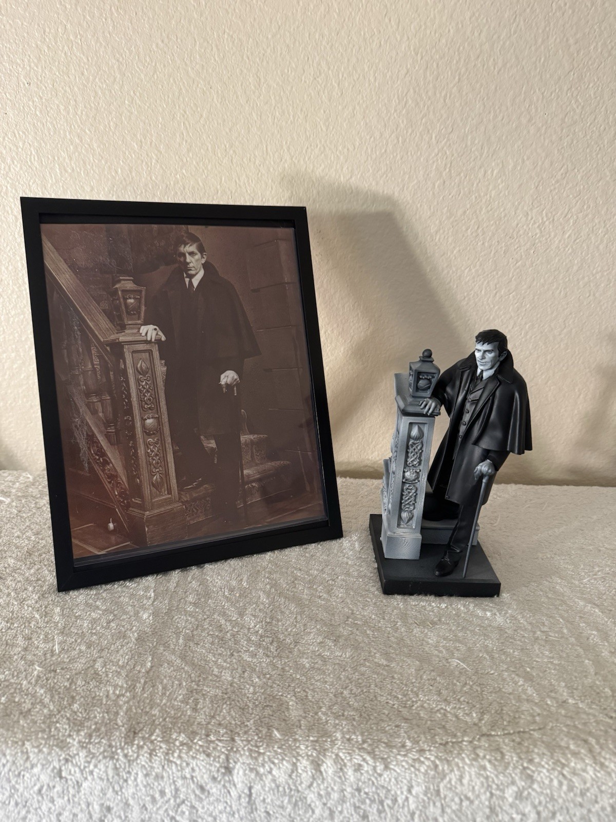 Dark Shadows Barnabas Collins Custom Resin Figure Jonathan Frid Framed Photo Set Dark Shadows Barnabas Collins Custom Resin Figure Jonathan Frid Framed Photo Set
