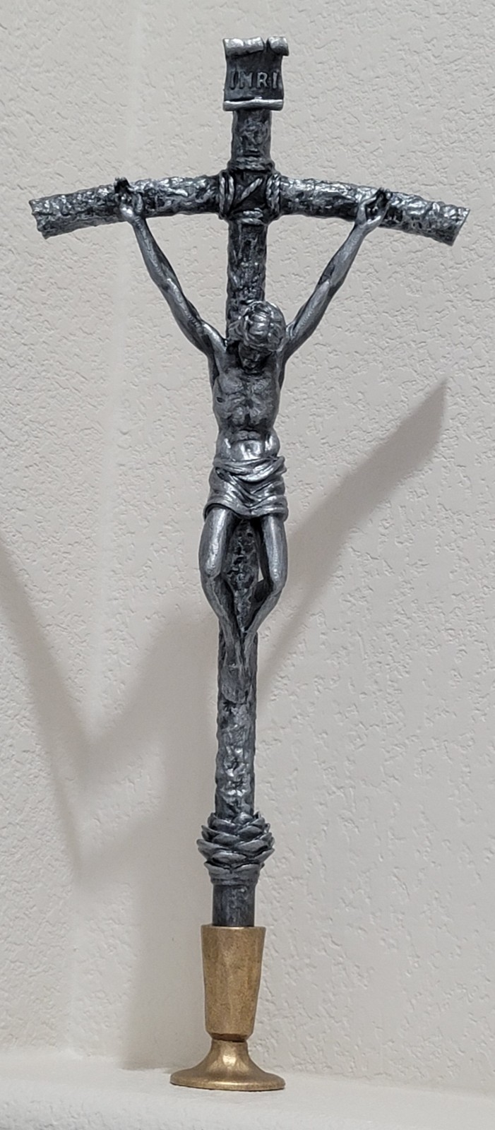 Pope John Paul II Altar Crucifix (in the style of) Each hand finished metal base Pope John Paul II Altar Crucifix (in the style of) Each hand finished metal base
