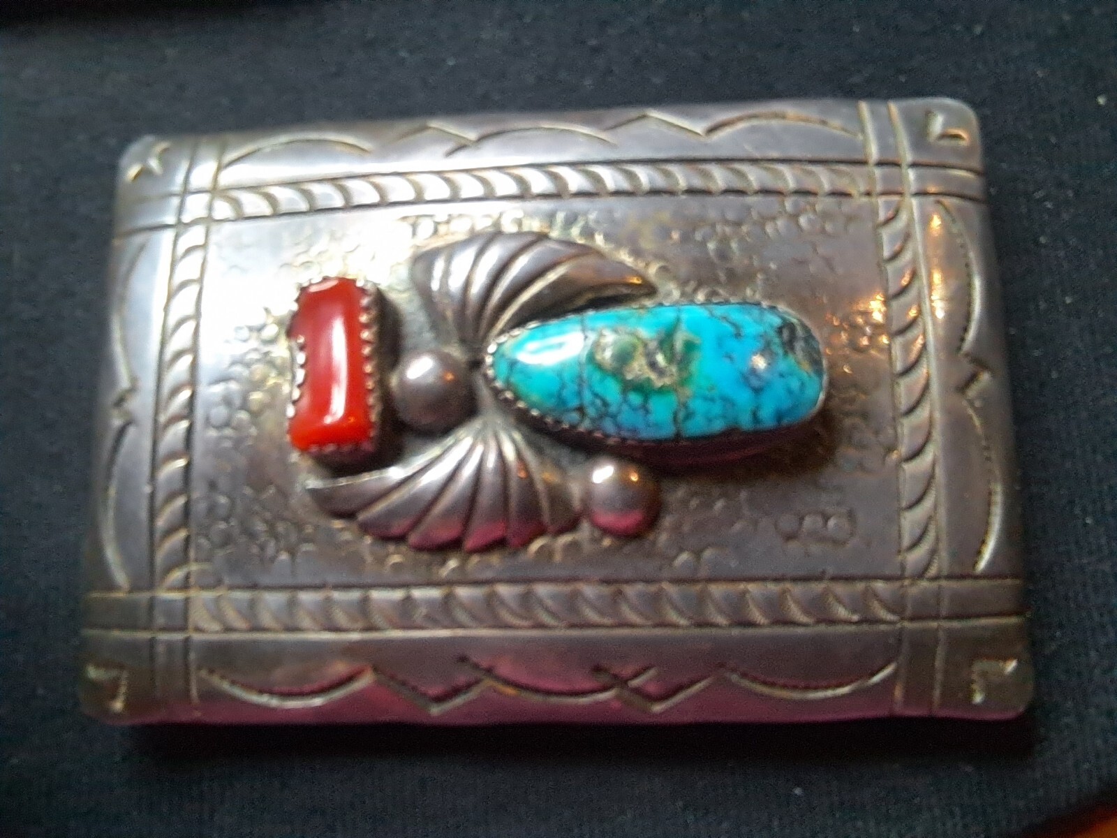 Amazing Navajo Sterling Belt Buckle Richard Henry Yazzie Signed RHY Turquoise Amazing Navajo Sterling Belt Buckle Richard Henry Yazzie Signed RHY Turquoise