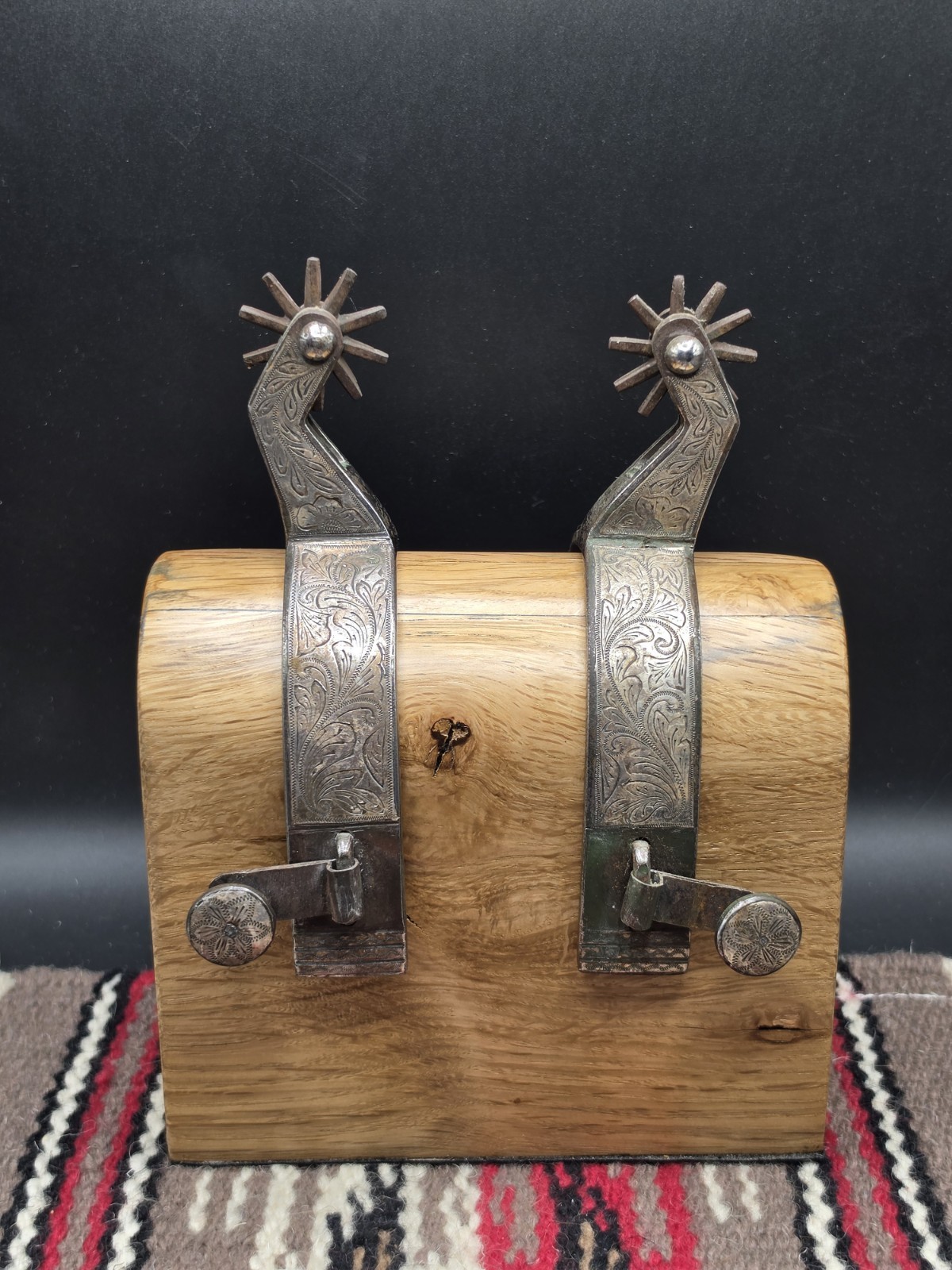 Handmade Vintage Sterling Overlay Spurs Handmade Vintage Sterling Overlay Spurs