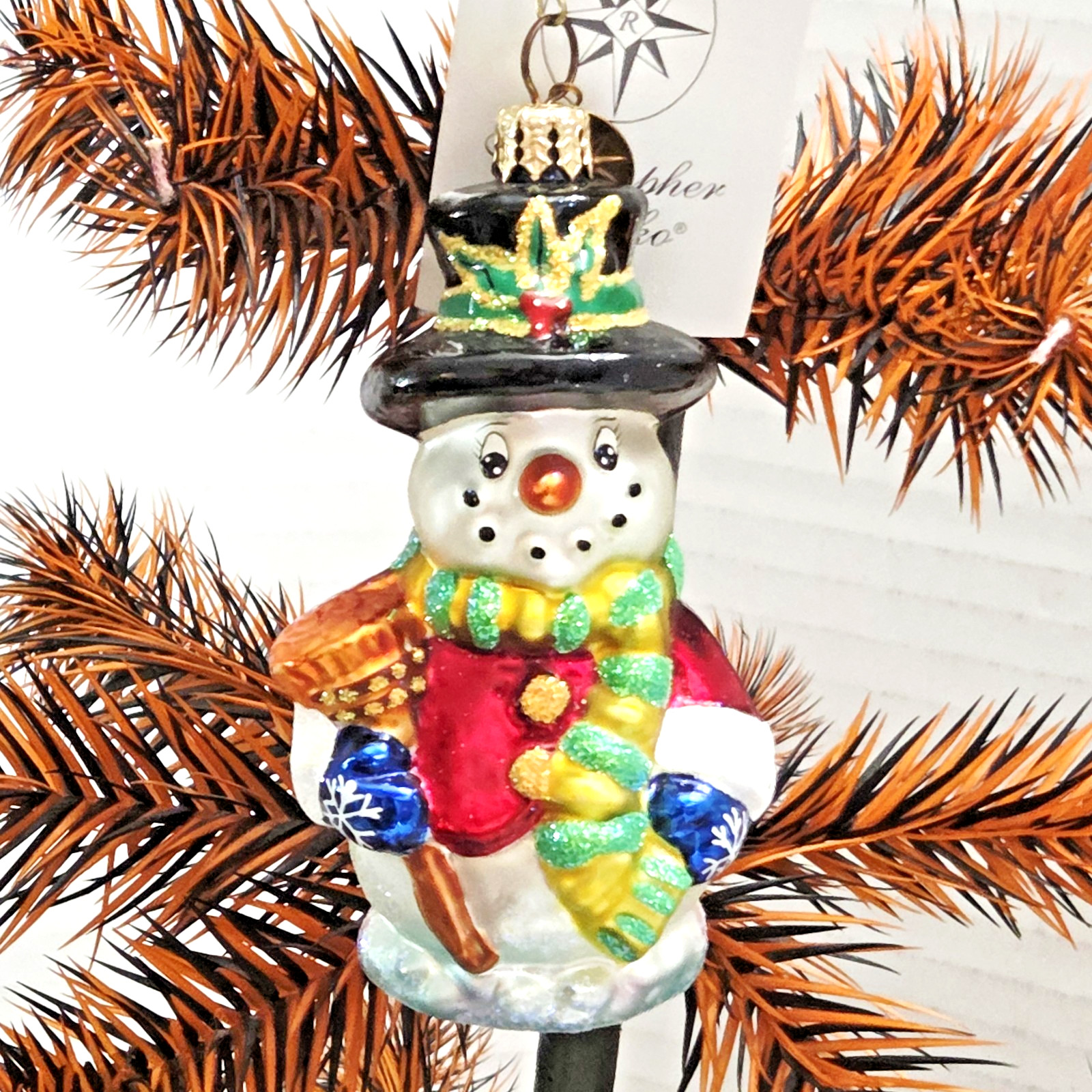 Christopher Radko Little Gems Snow Snuggle Christmas Glass Ornament Vintage Christopher Radko Little Gems Snow Snuggle Christmas Glass Ornament Vintage
