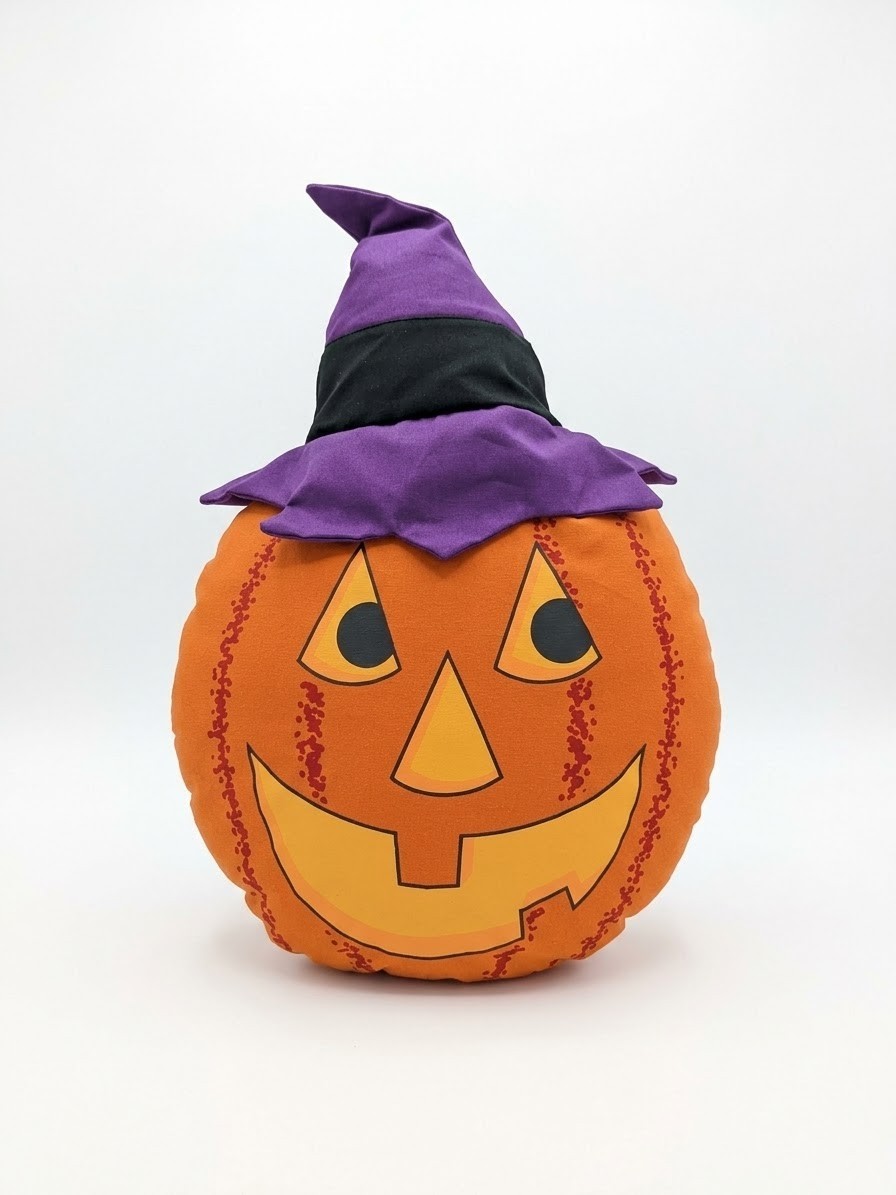 Avon Vintage 1991Pumpkin Plush  Jack O Lantern Smiling Witch Hat Plush Light Up 