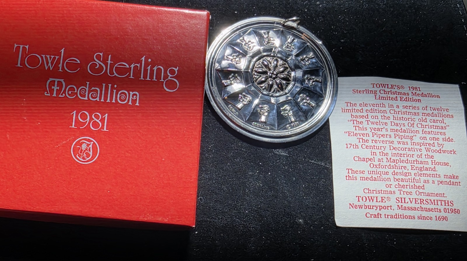 1981 Towle Sterling Medallion 1981 Towle Sterling Medallion