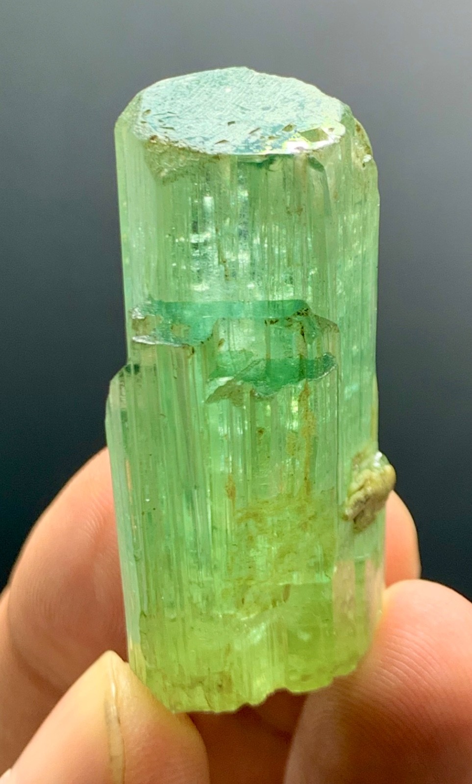 38.48 Gm Heliodor Natural Yellow-Green Heliodor (Green beryl) D,Fee Crystal—Pak