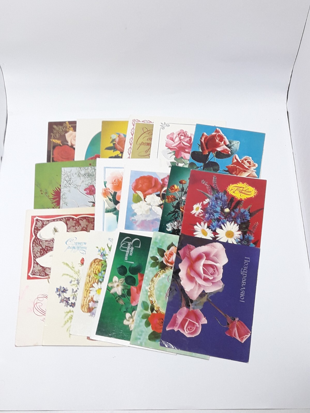 Vintage Postcard USSR Congratulations Holiday Birthday Flowers Rose 18 pcs Old Vintage Postcard USSR Congratulations Holiday Birthday Flowers Rose 18 pcs Old