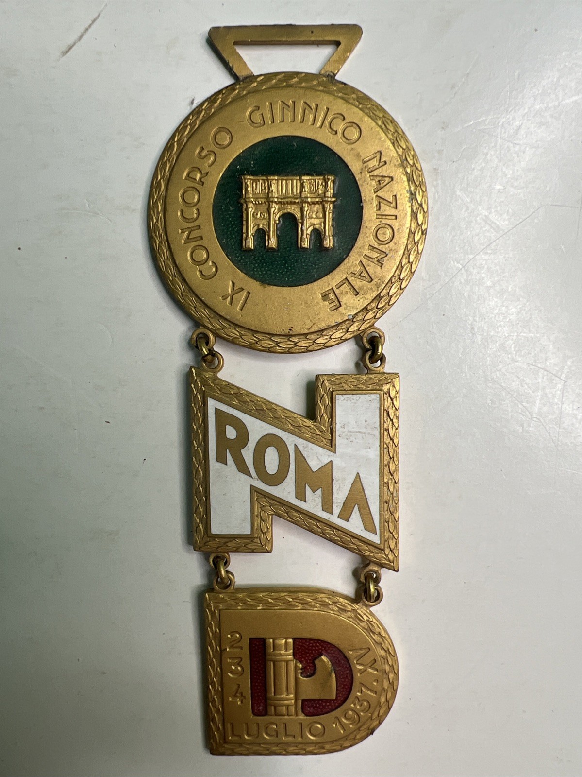 Roma IX° Concorso Ginnico Nazioale A.XV° 1937 Italian Medal Award Roma IX° Concorso Ginnico Nazioale A.XV° 1937 Italian Medal Award