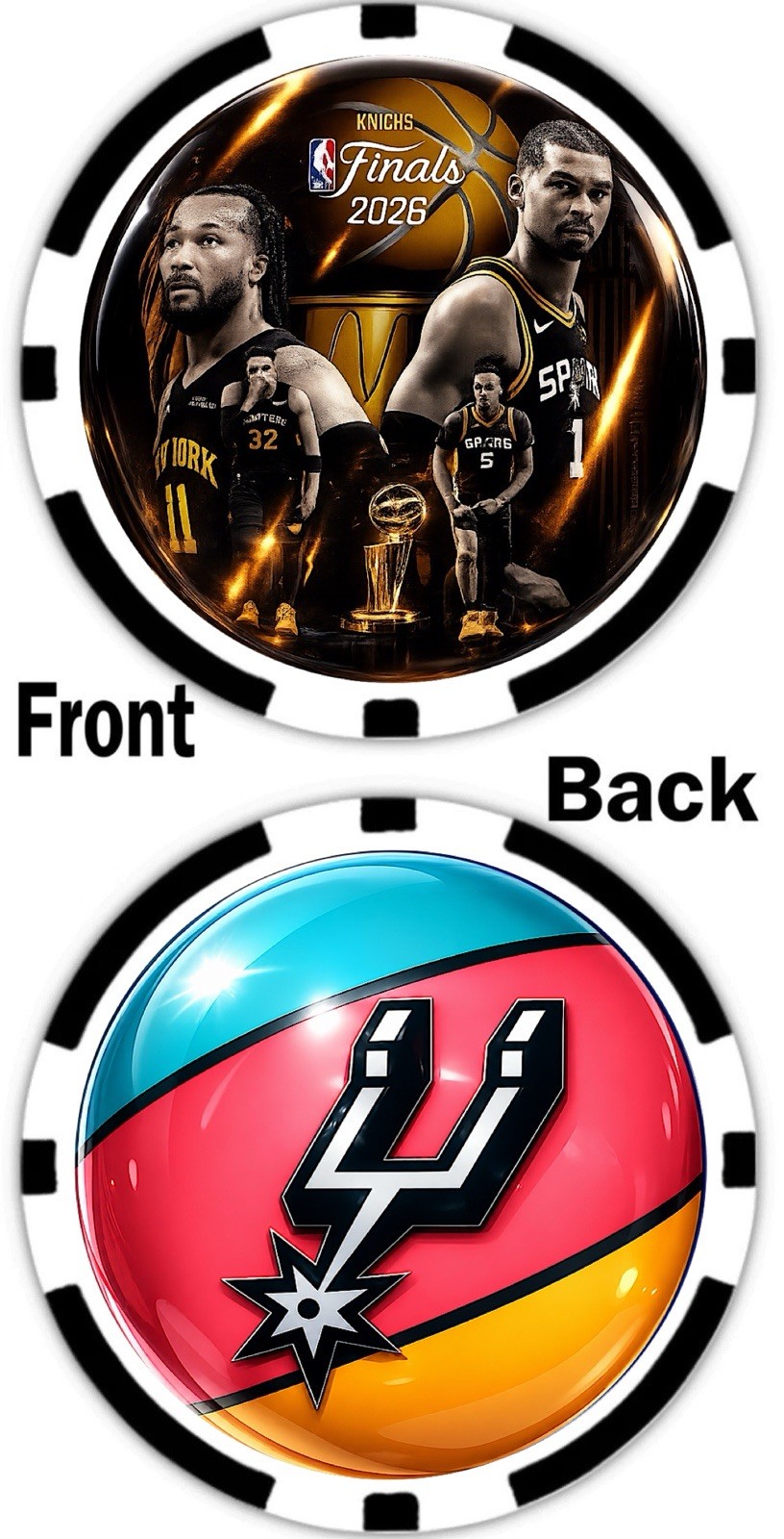 2026 SAN ANTONIO SPURS - NBA FINALS - COMMEMORATIVE POKER CHIP 2026 SAN ANTONIO SPURS - NBA FINALS - COMMEMORATIVE POKER CHIP