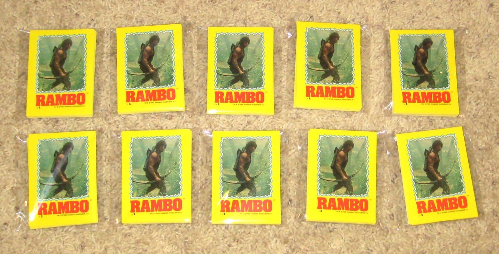 RAMBO First Blood II 1985 Topps BULK 10 22 Sticker Sets Sylvester Stallone RAMBO First Blood II 1985 Topps BULK 10 22 Sticker Sets Sylvester Stallone