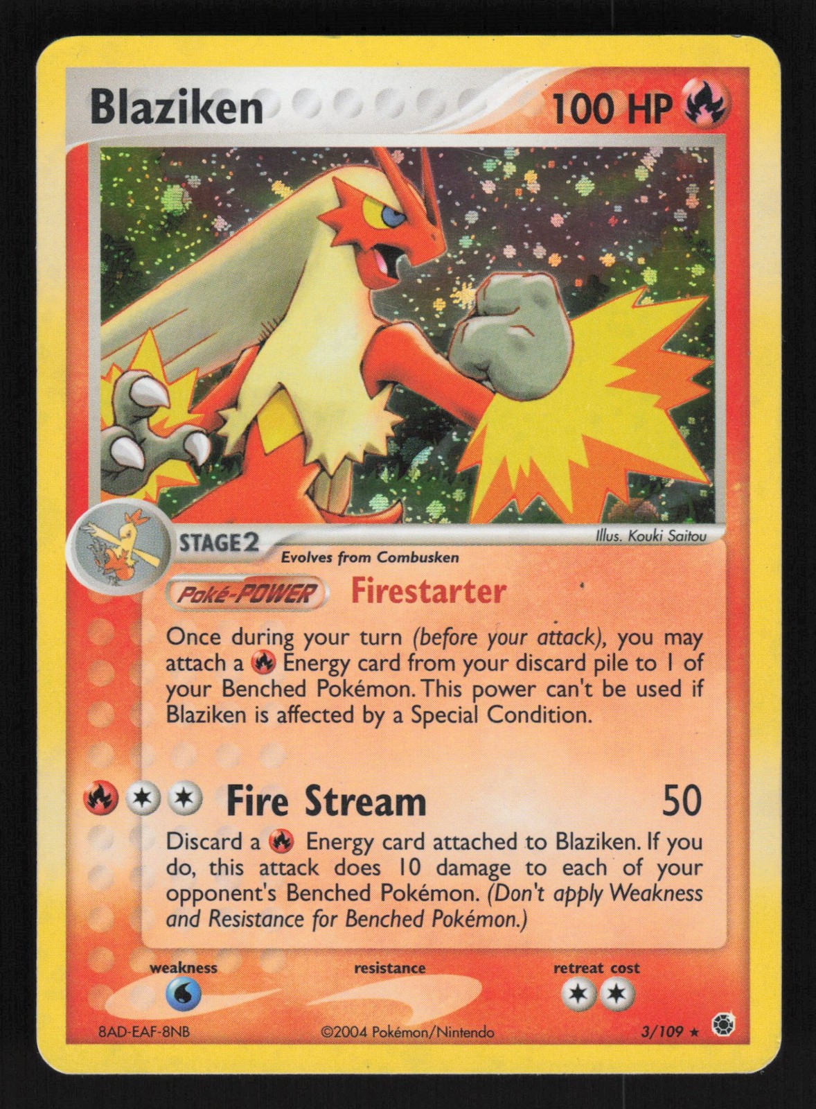 English MP Blaziken 3/109 RS Reverse Holofoil Pokemon EX Ruby and Sapphire English MP Blaziken 3/109 RS Reverse Holofoil Pokemon EX Ruby and Sapphire