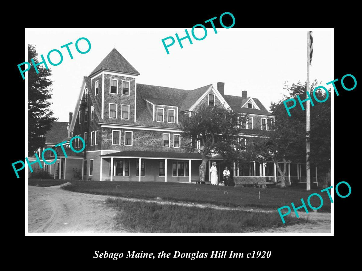 OLD 8x6 HISTORIC PHOTO OF SEBAGO MAINE VIEW OF THE DOUGLAS HILL INN c1920 OLD 8x6 HISTORIC PHOTO OF SEBAGO MAINE VIEW OF THE DOUGLAS HILL INN c1920