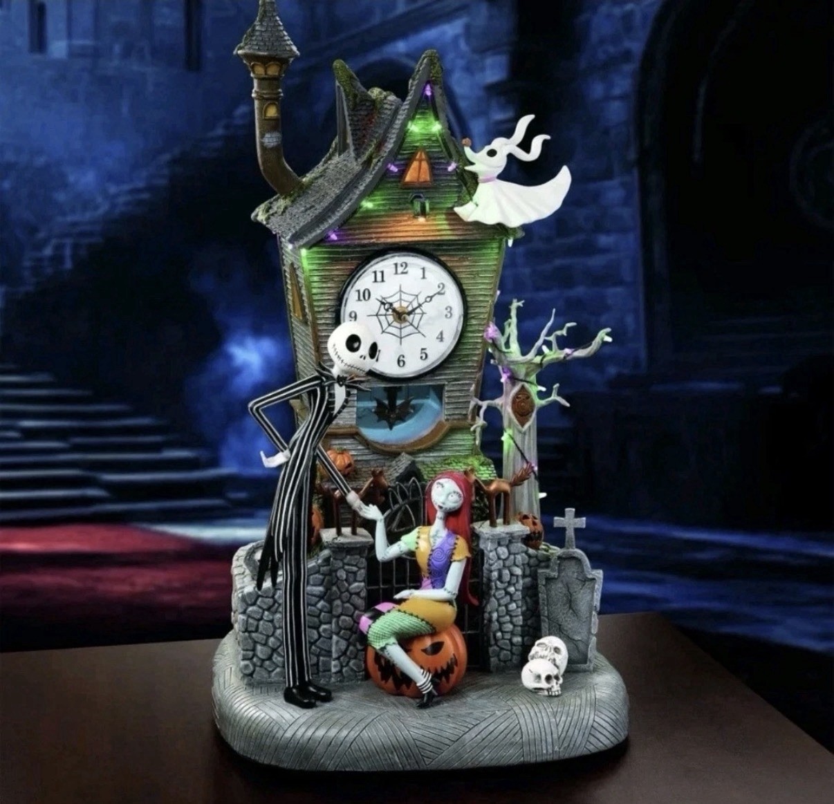 Disney Nightmare Before Christmas 22" Animated Clock Tower with LED and Music Disney Nightmare Before Christmas 22" Animated Clock Tower with LED and Music