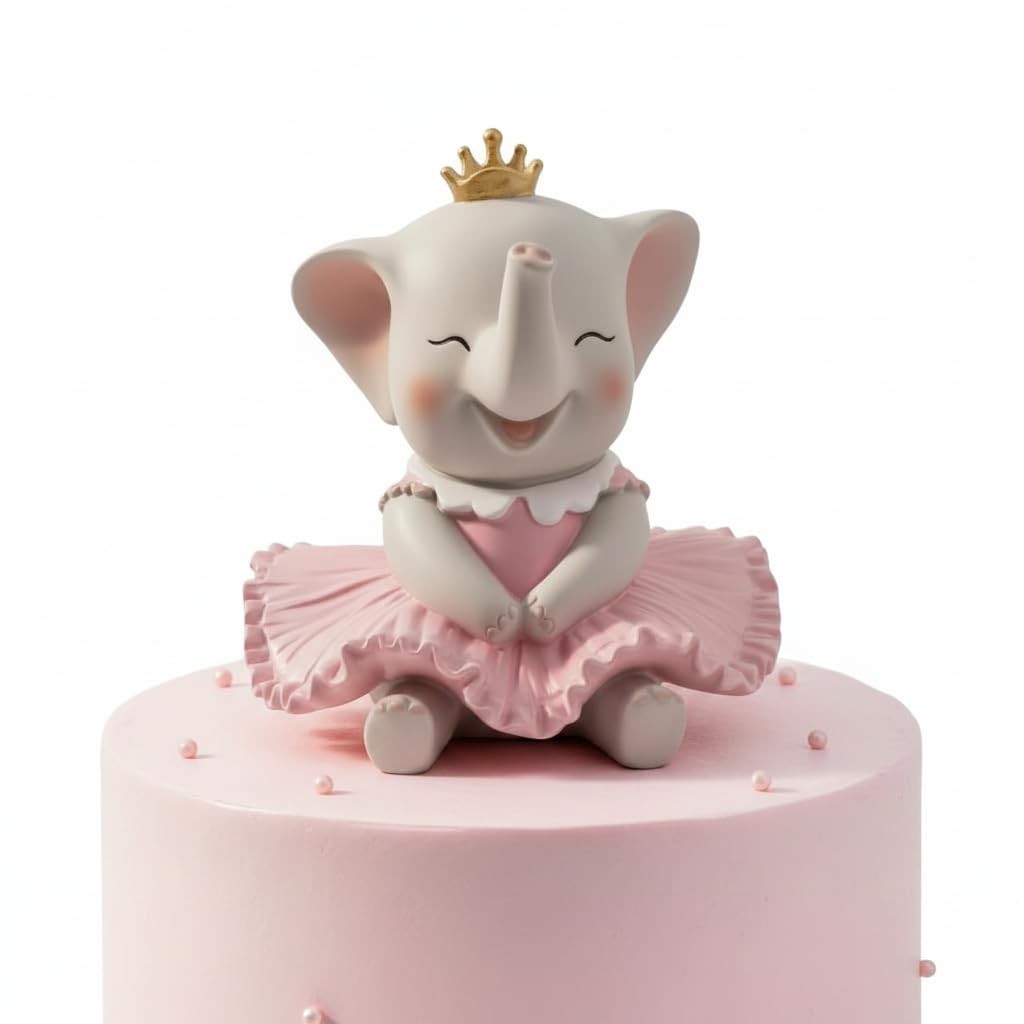 Comfy Hour 5" Cute Dancing Ballet Elephant Pink Dress Figurine, Wildlife Comfy Hour 5" Cute Dancing Ballet Elephant Pink Dress Figurine, Wildlife