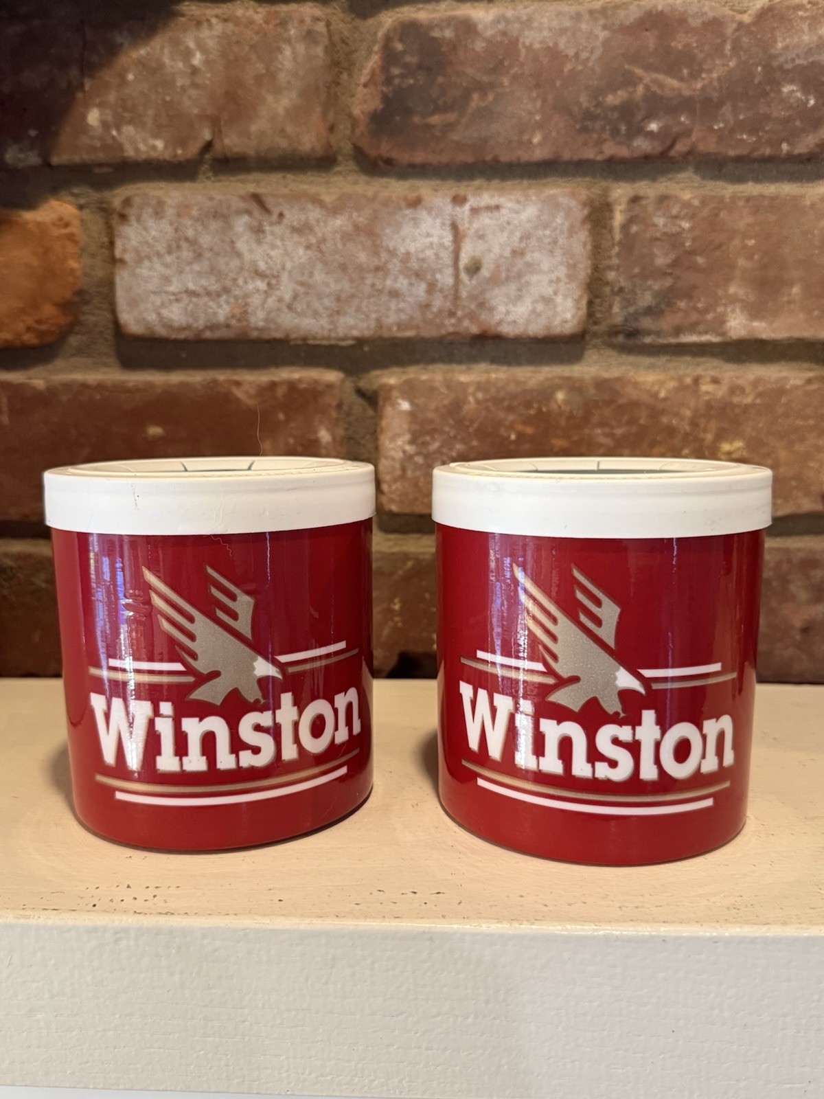 2 Vintage 1991 Winston Drink Refrigerator Can Koozies Freezable Cooler Gel Ice 2 Vintage 1991 Winston Drink Refrigerator Can Koozies Freezable Cooler Gel Ice