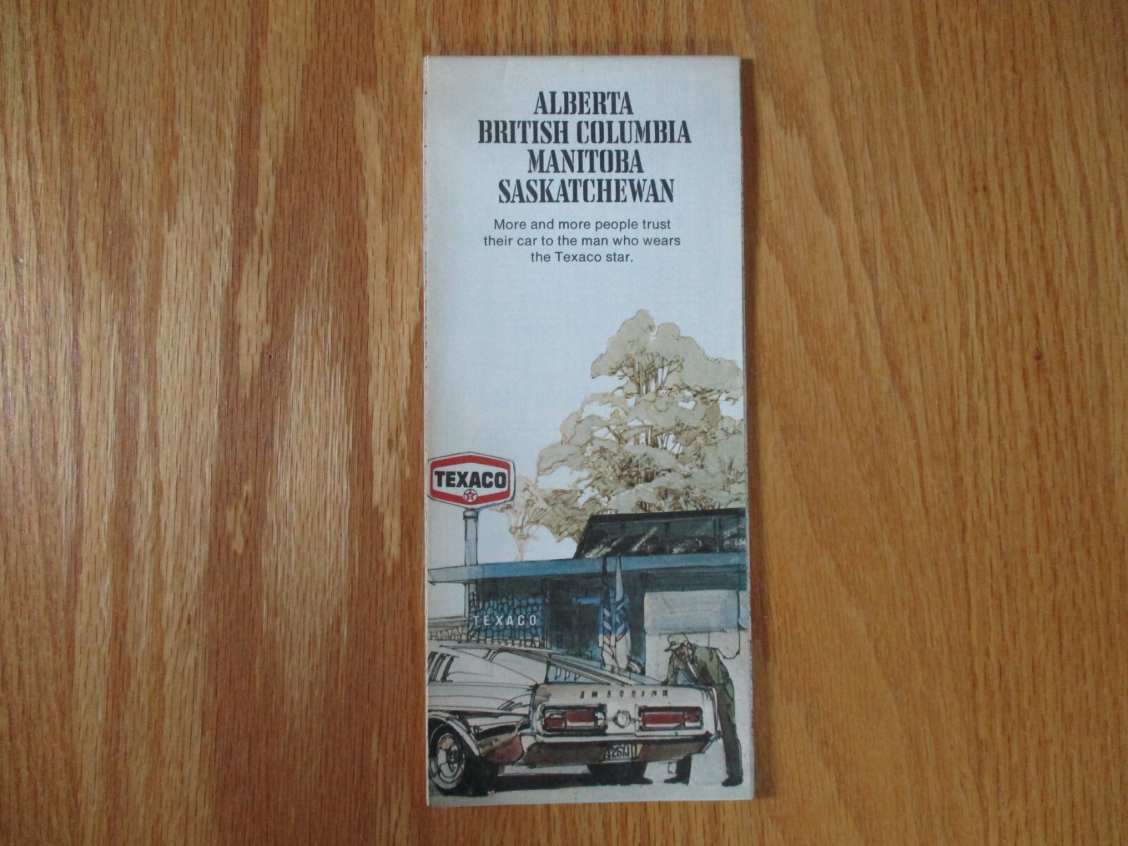 Texaco Map Alberta British Columbia Manitoba Saskatchewan Canada 1971 Gas Oil