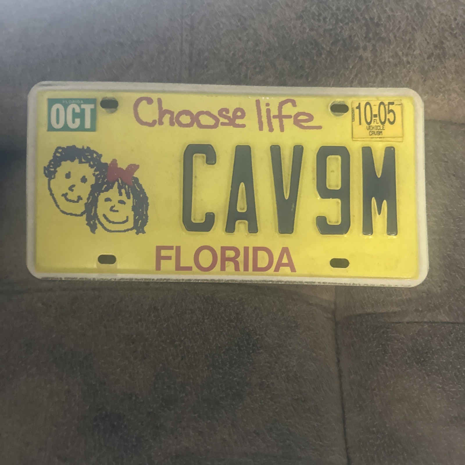 USED 2004 CHOOSE LIFE FLORIDA LICENSE PLATE - 