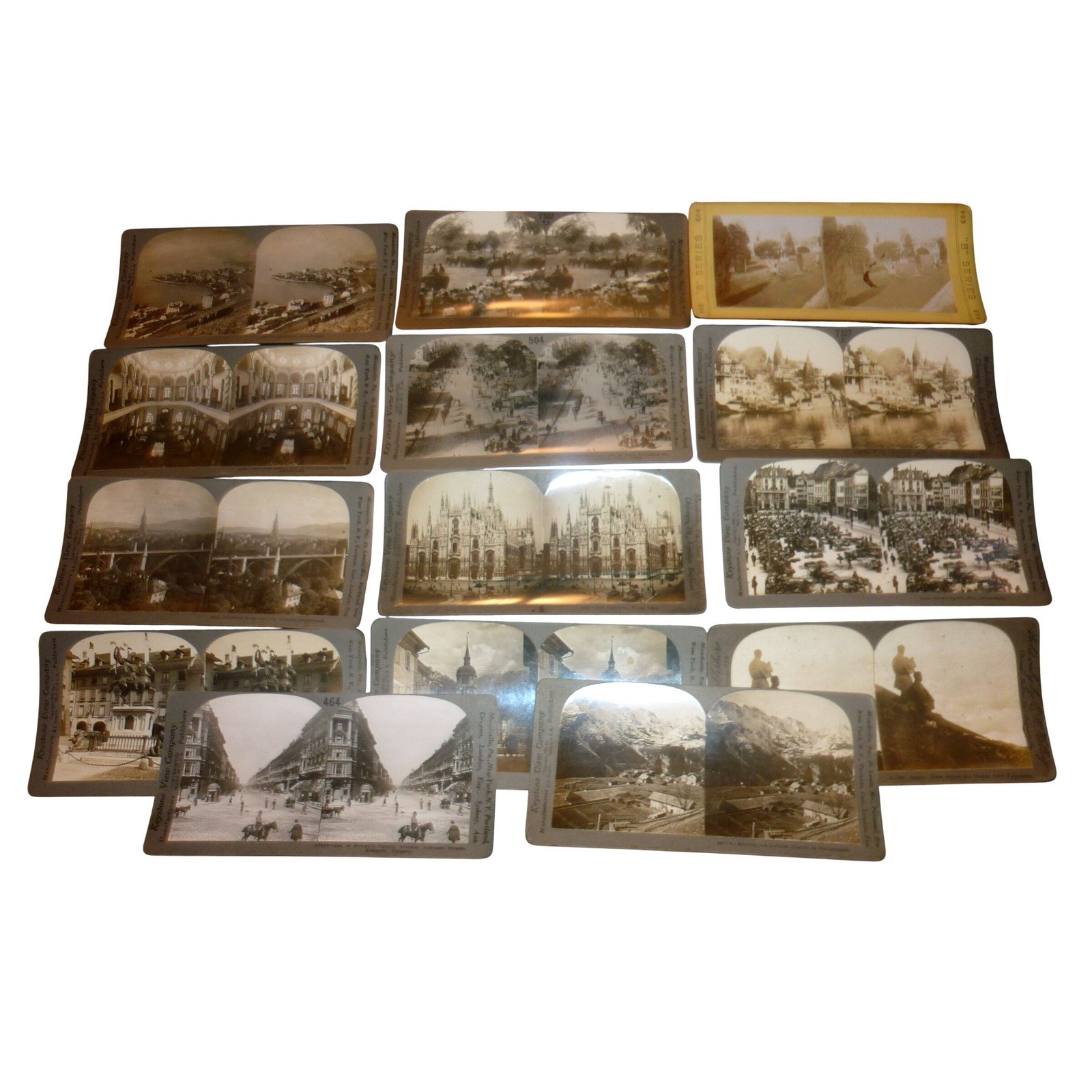 Lot of 14 Antique Stereoview Cards Keystone India Japan Milan Italy Streets Lot of 14 Antique Stereoview Cards Keystone India Japan Milan Italy Streets