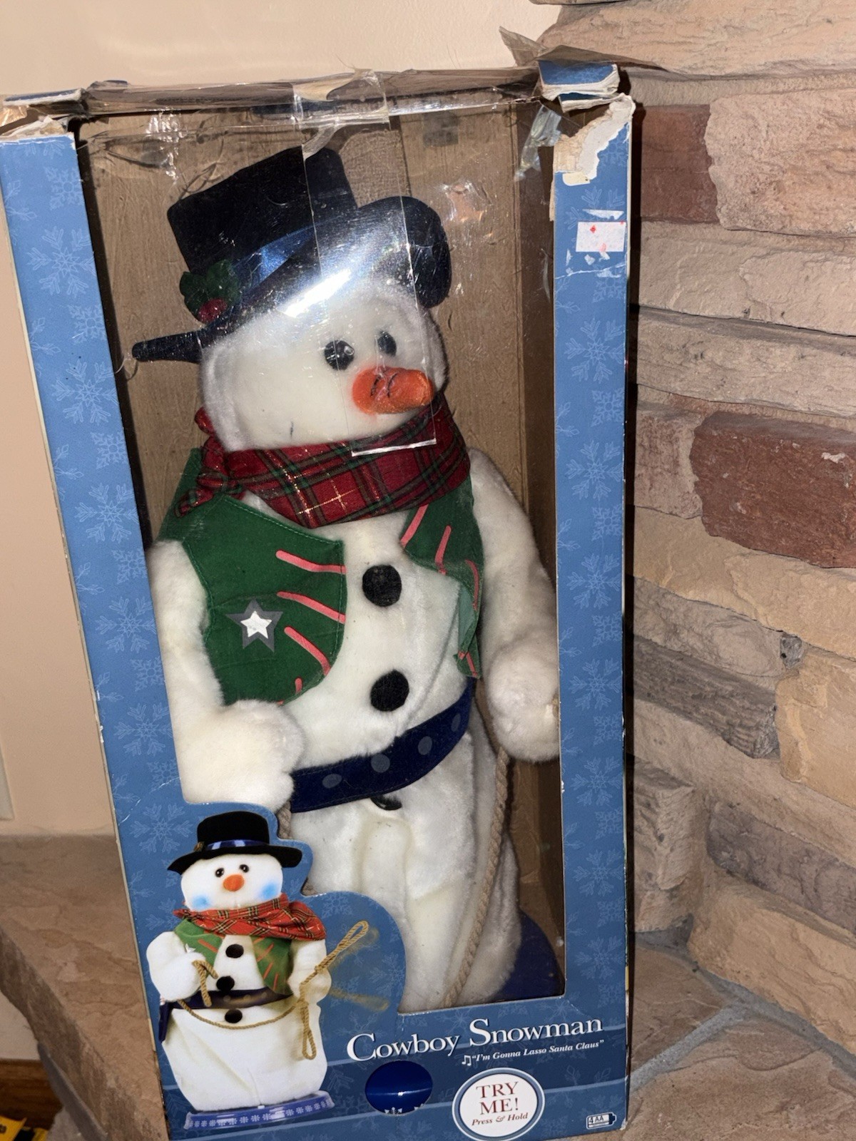 Gemmy Cowboy Snowman Sings Dances Im Gonna Lasso Santa Claus For Parts or Repair Gemmy Cowboy Snowman Sings Dances Im Gonna Lasso Santa Claus For Parts or Repair