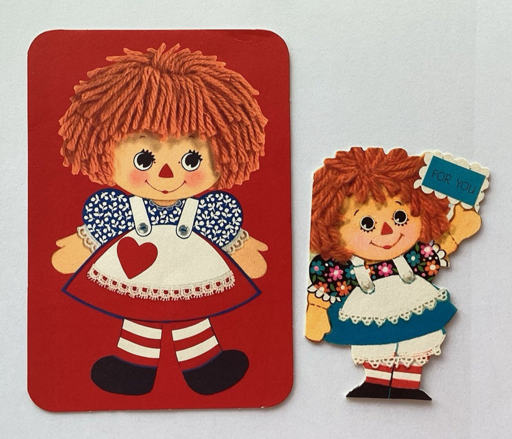 2 Vintage 1970s Hallmark Cards RAGGEDY ANN DOLL Valentine Card & Happy Birthday 2 Vintage 1970s Hallmark Cards RAGGEDY ANN DOLL Valentine Card & Happy Birthday