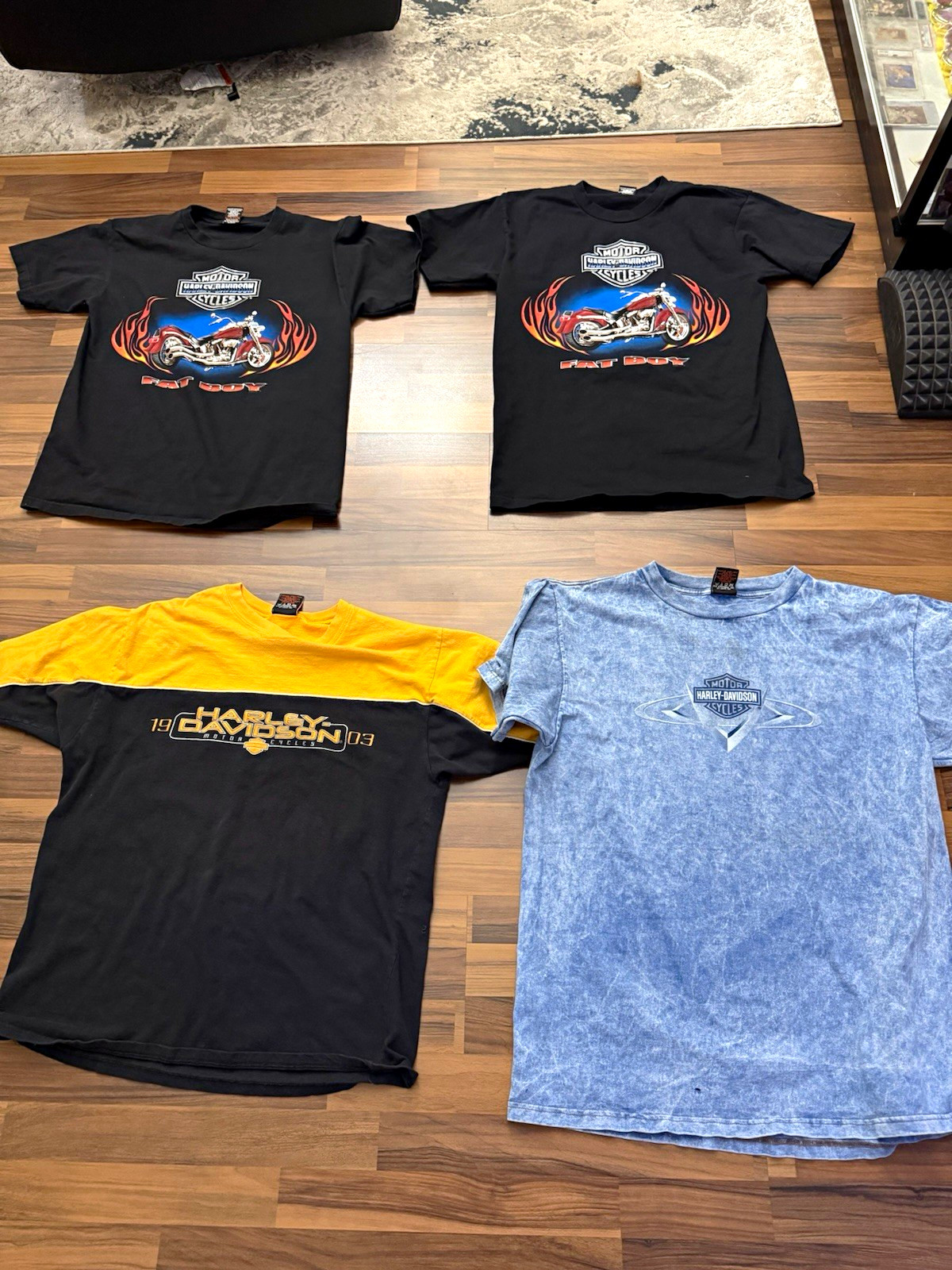 Harley Davidson Officially Licensed 2 Used Shirts 2 Brand New 3 L 1 XL lot of 4 Harley Davidson Officially Licensed 2 Used Shirts 2 Brand New 3 L 1 XL lot of 4