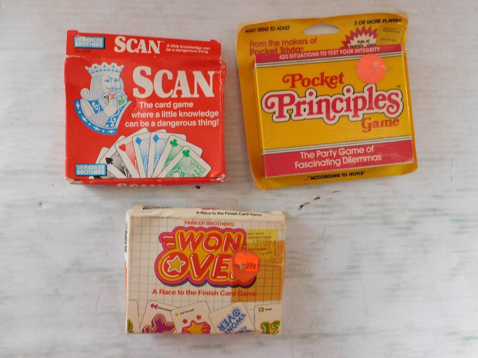 Lot of playing cards from the 80\'s SCAN POCKET PRINCIPLES WON OVER new