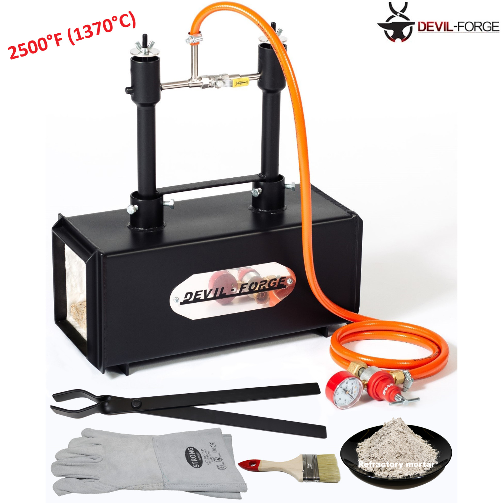 DEVIL-FORGE DFPROF2 Gas Propane Forge Farrier Burner Furnace +Tongs USA (NEW) DEVIL-FORGE DFPROF2 Gas Propane Forge Farrier Burner Furnace +Tongs USA (NEW)