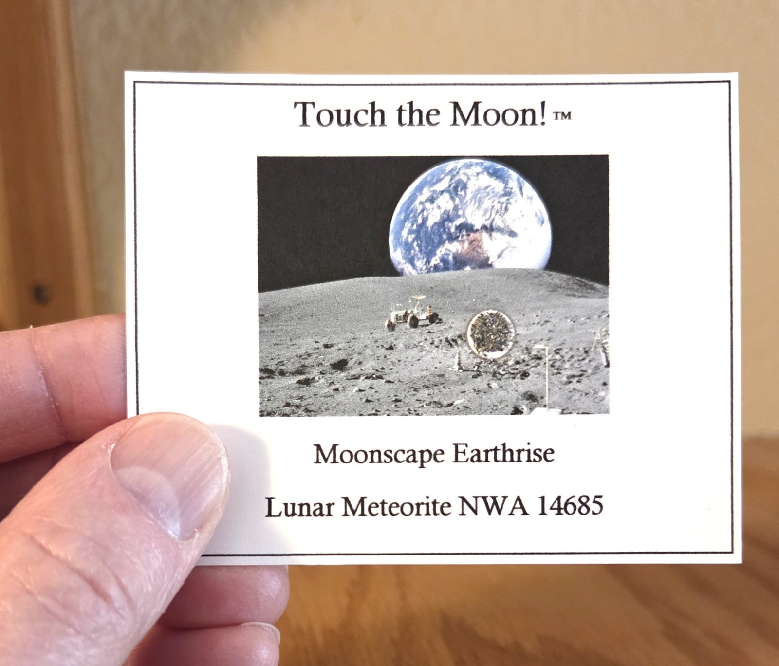 Genuine Moon Rock Mini-Museum Display. Lunar Meteorite. Stand. Authenticity Card Genuine Moon Rock Mini-Museum Display. Lunar Meteorite. Stand. Authenticity Card