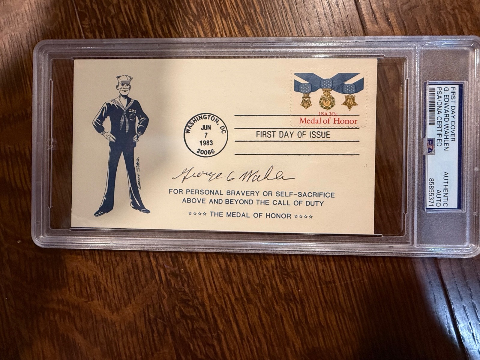 George Wahlen Signed FDC PSA/DNA Iwo Jima WWII Medal of Honor Navy Autograph George Wahlen Signed FDC PSA/DNA Iwo Jima WWII Medal of Honor Navy Autograph