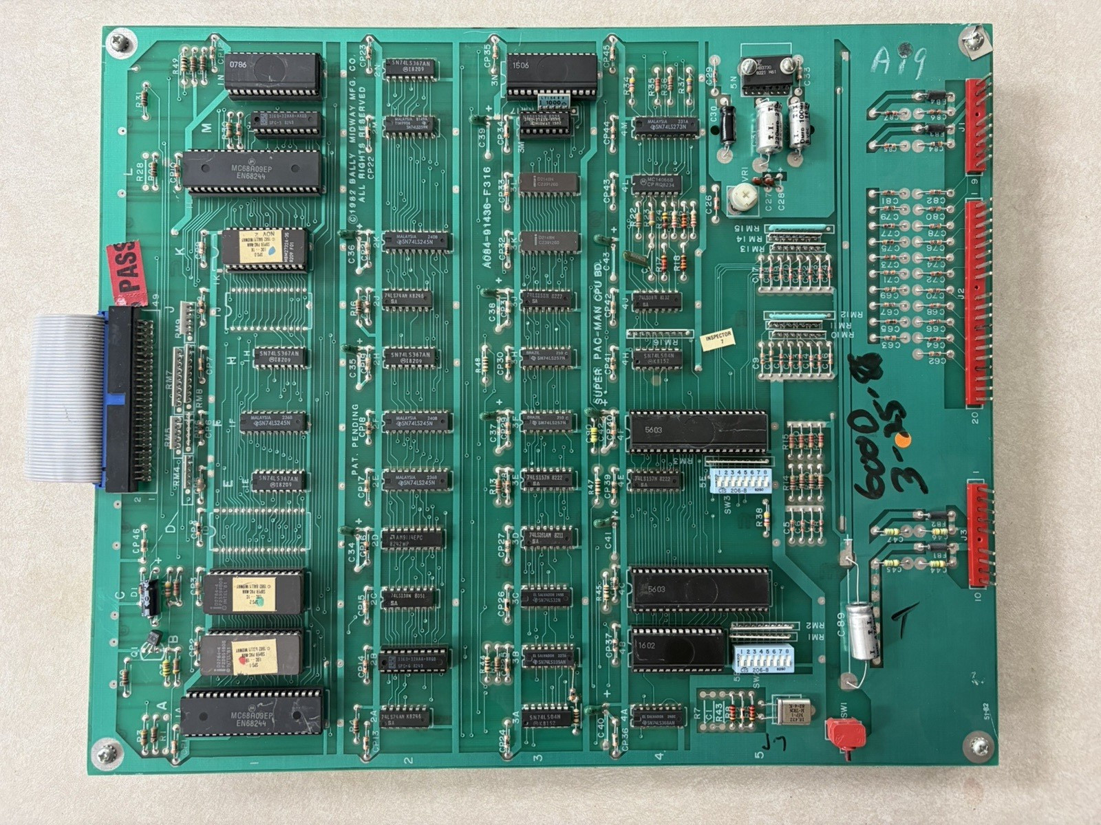 Super Pacman Arcade PCB Bally / Midway TESTED WORKING 100% Super Pacman Arcade PCB Bally / Midway TESTED WORKING 100%