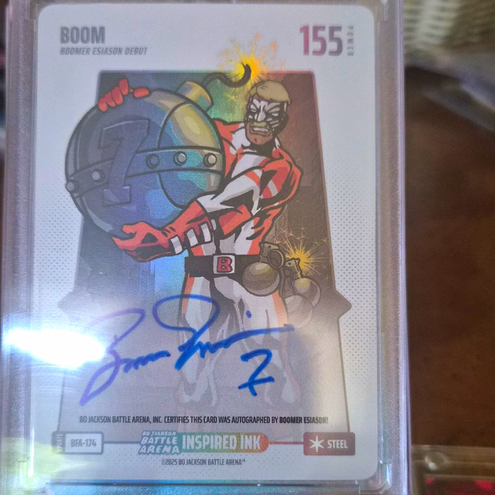 Bo Jackson Battle Arena Boomer Esiason Debut BFA-174 Steel Auto /155 Bo Jackson Battle Arena Boomer Esiason Debut BFA-174 Steel Auto /155