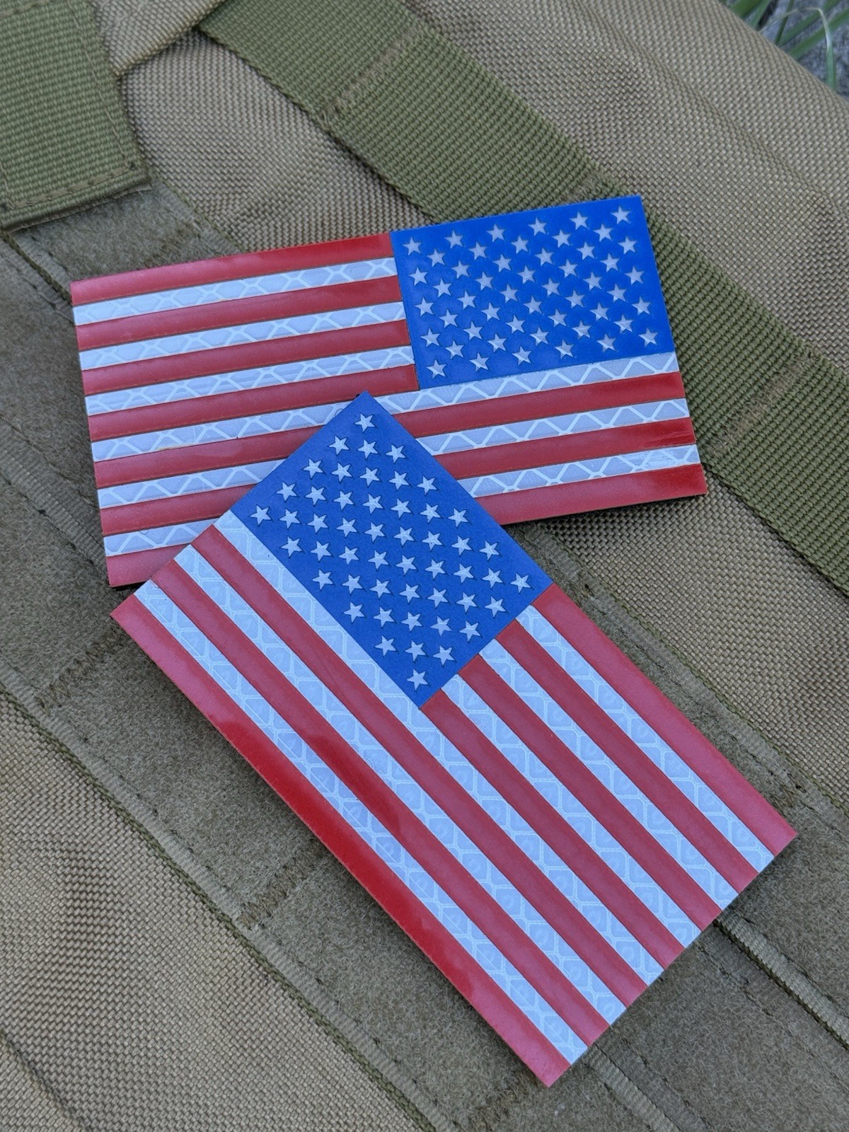 IR American Flag America USA Military Combat Tactical patch 3.5” Set USA IR American Flag America USA Military Combat Tactical patch 3.5” Set USA