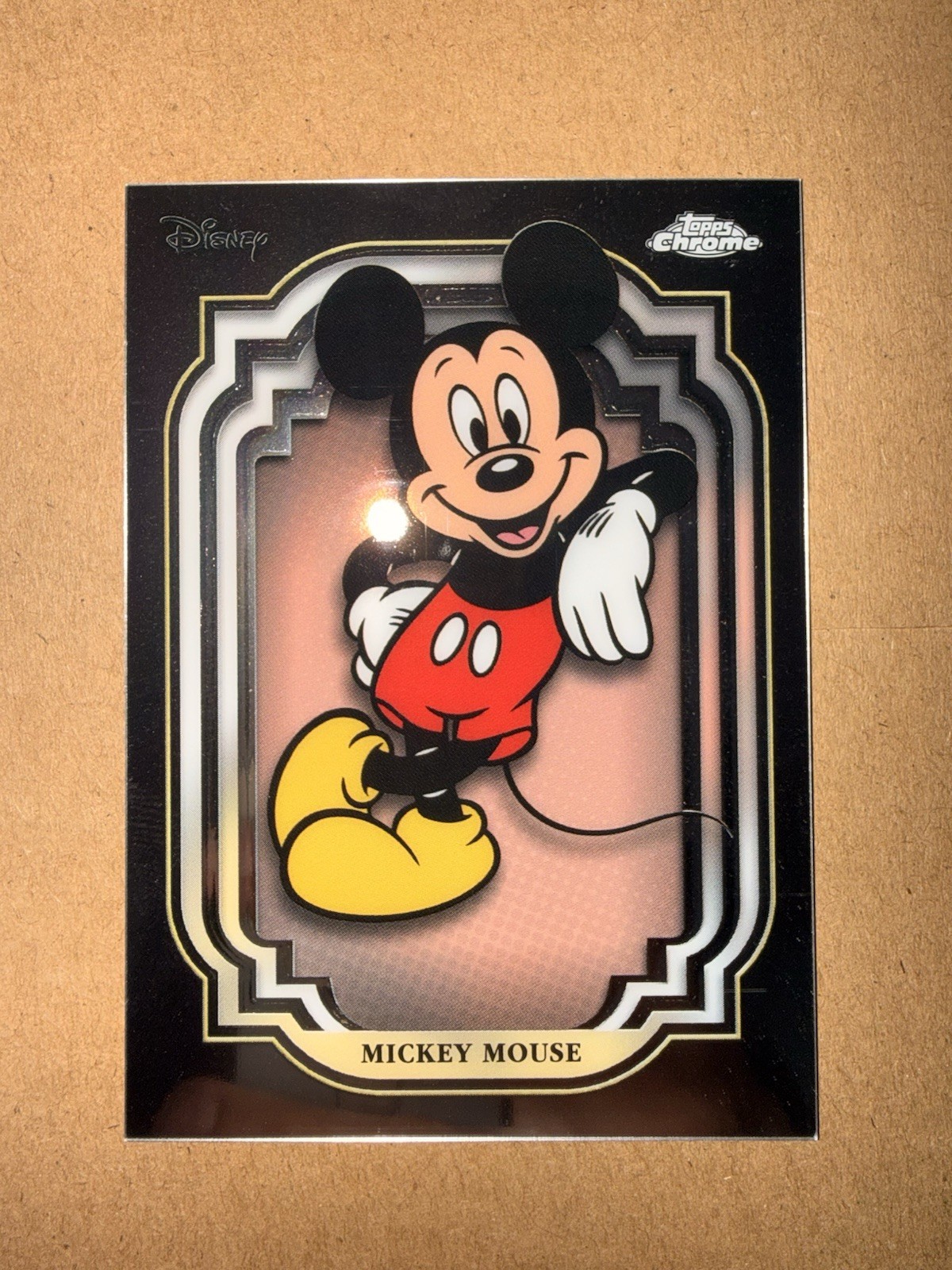 Topps Chrome Disney 2024 Mickey Mouse #1 Base Set Card, Sleeved