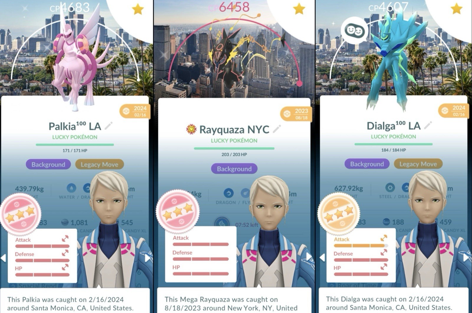 Pokémon GO Account with✨Shundo Rayquaza New York🗽BG