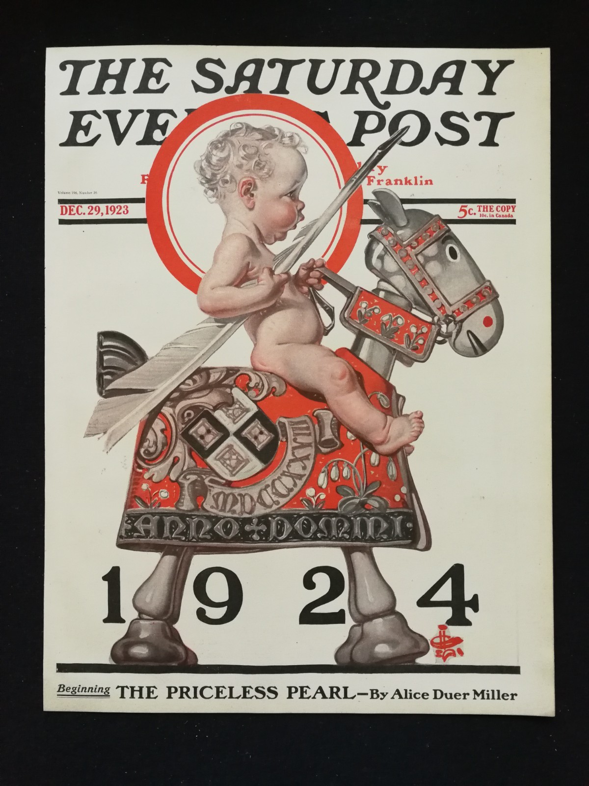 Vintage Saturday Evening Post December 19, 1923 J.C. Leyendecker Cover & Ad RARE Vintage Saturday Evening Post December 19, 1923 J.C. Leyendecker Cover & Ad RARE