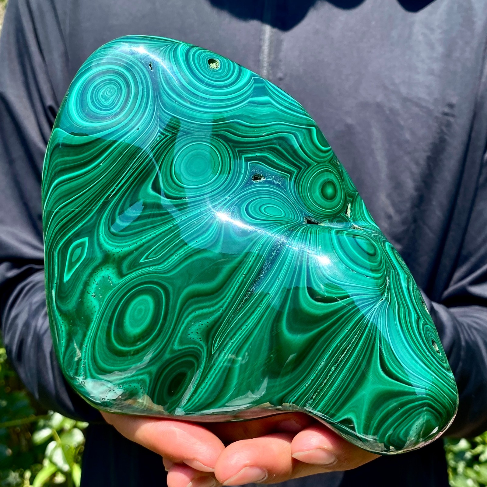 4.8LB Natural Polished Malachite Mineral freeform specimen Reiki Stone Healing 4.8LB Natural Polished Malachite Mineral freeform specimen Reiki Stone Healing
