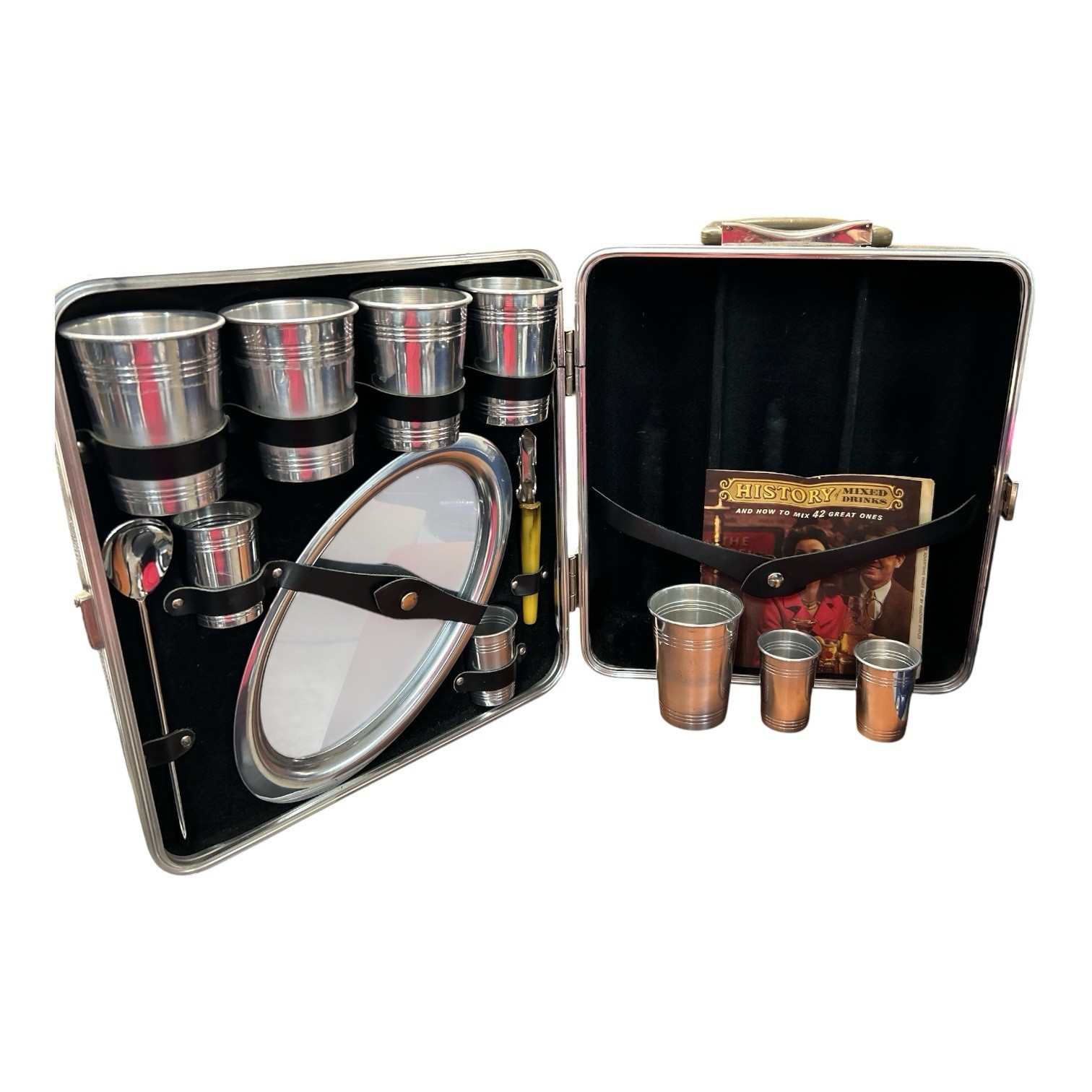 MCM Vintage Executain 101 Travel Bar Hard Case Holds 3 Bottles All Pieces MCM Vintage Executain 101 Travel Bar Hard Case Holds 3 Bottles All Pieces