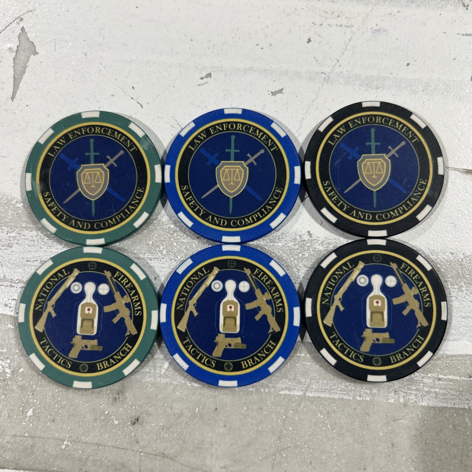 U.S. Customs and Border Protection Poker Chips Firearms Use of Force USBP LESC U.S. Customs and Border Protection Poker Chips Firearms Use of Force USBP LESC
