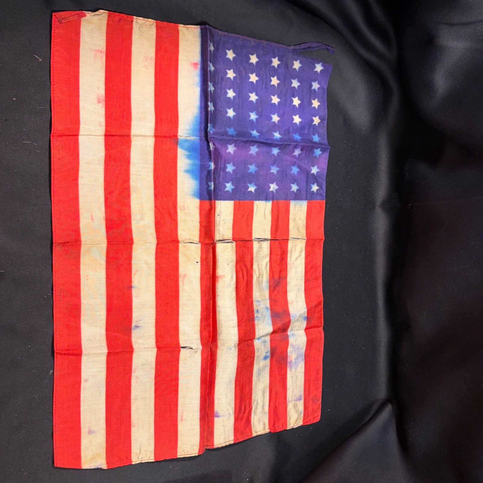 Vintage 48 Star American Flag Silk Printed 17x11 Mid Century US Americana Decor Vintage 48 Star American Flag Silk Printed 17x11 Mid Century US Americana Decor