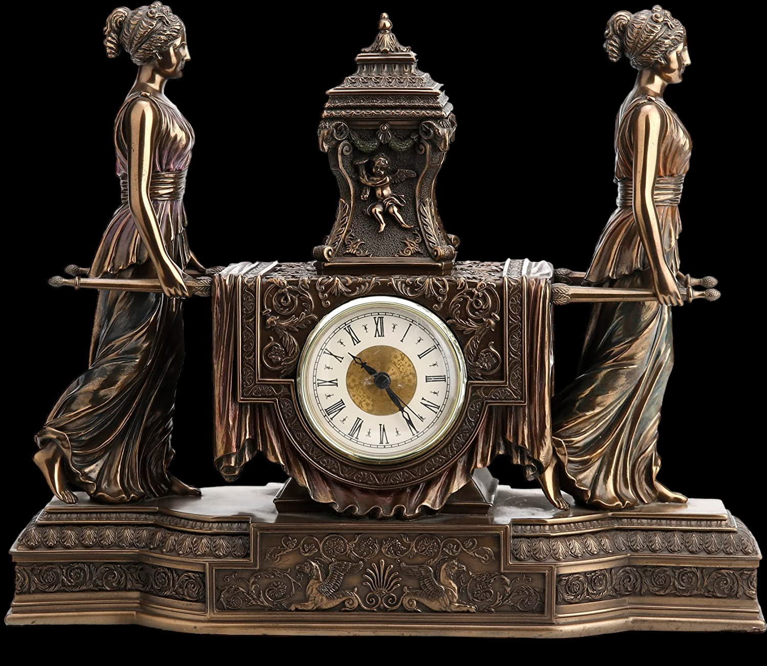 HUGE BAROQUE CLOCK - litter - VERONESE WU75563V4 HUGE BAROQUE CLOCK - litter - VERONESE WU75563V4