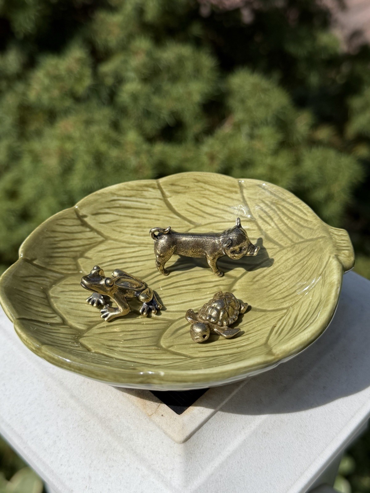 Miniature Brass 3 Piece Set Collectible Miniature Brass 3 Piece Set Collectible