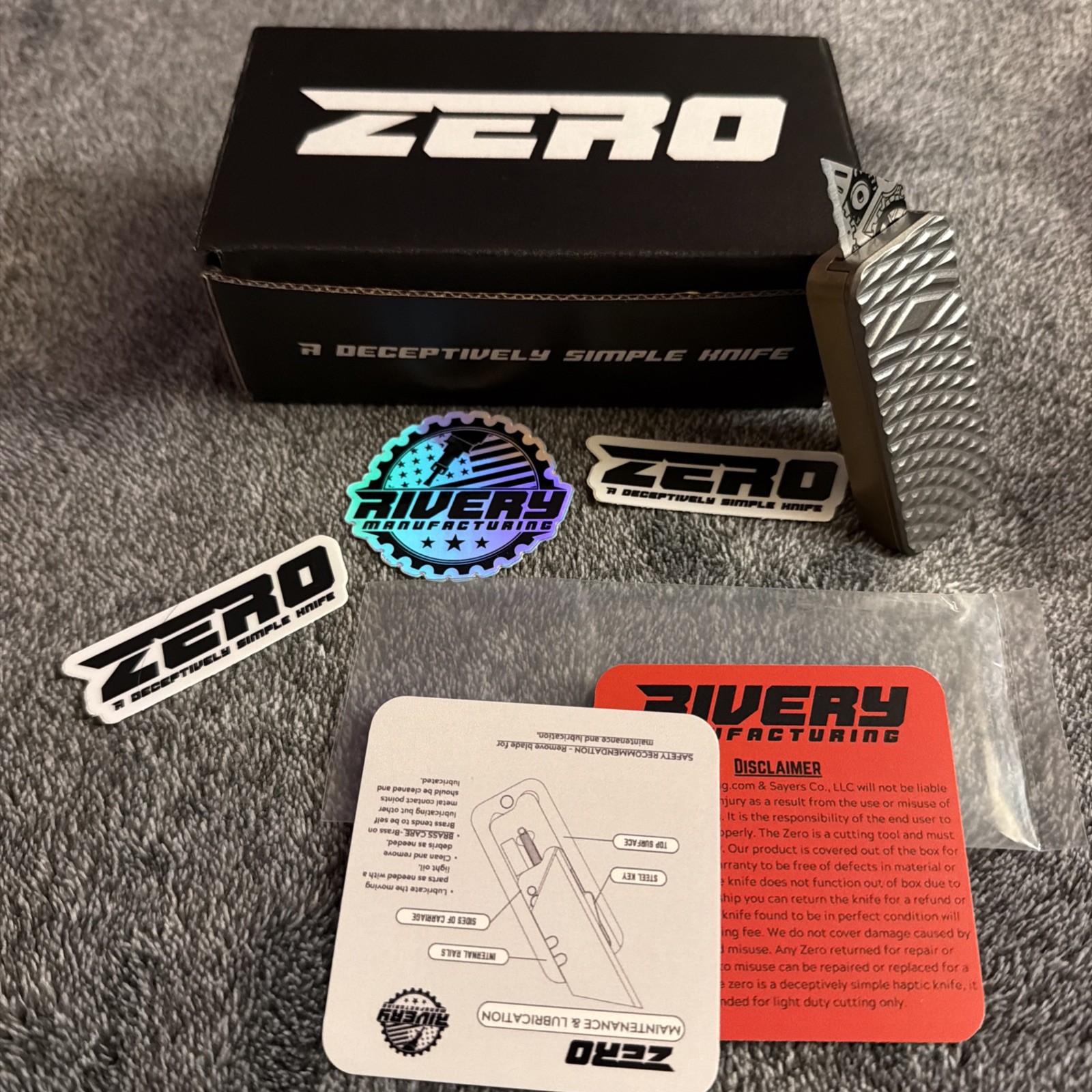 Rivery MFG Zero Ti Utility Knife – Brass Hybrid (Diamond Pattern) RARE SOLD OUT Rivery MFG Zero Ti Utility Knife – Brass Hybrid (Diamond Pattern) RARE SOLD OUT
