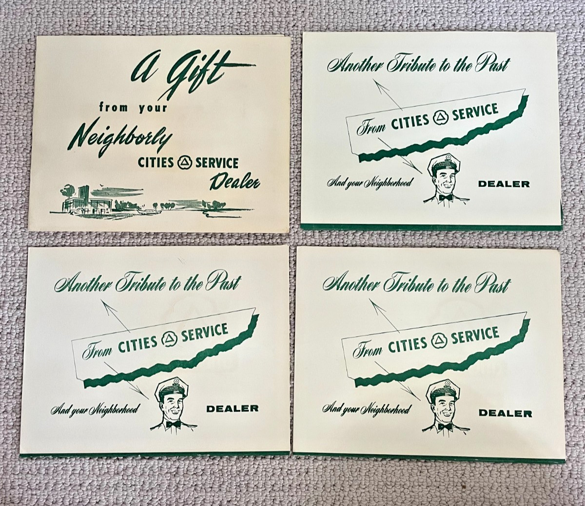 SET OF 4 VTG Cities Service CITGO Prints Steamboats Automobile 1950s Studebaker SET OF 4 VTG Cities Service CITGO Prints Steamboats Automobile 1950s Studebaker