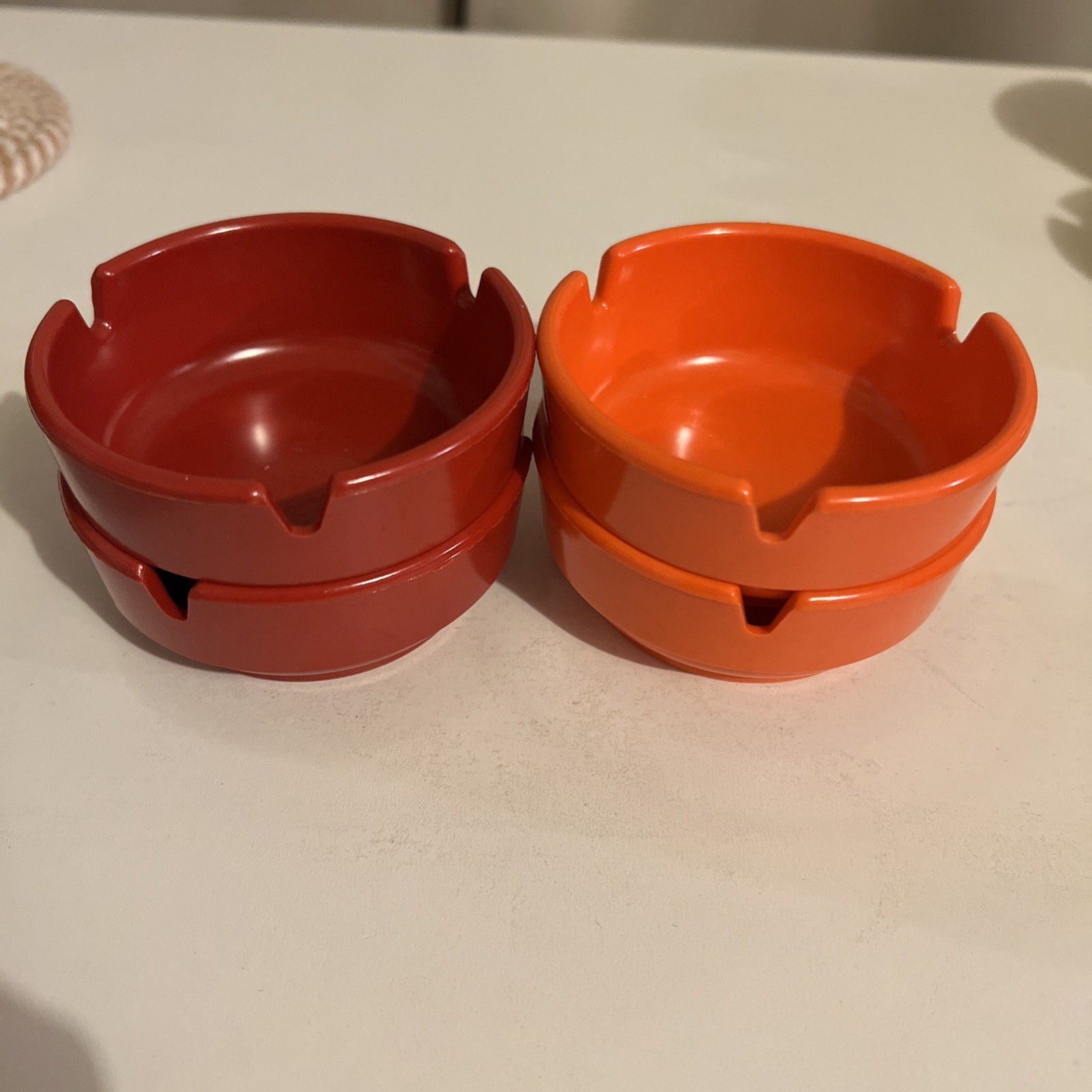 Mid Century Vintage 1960s GES-LINE 301 Melamine Cigarette Ashtrays 4x Lot Mid Century Vintage 1960s GES-LINE 301 Melamine Cigarette Ashtrays 4x Lot