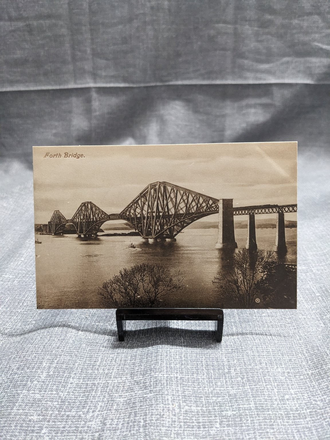 Vintage Forth Bridge Sepia Postcard by Valentine's Series UK Vintage Forth Bridge Sepia Postcard by Valentine's Series UK