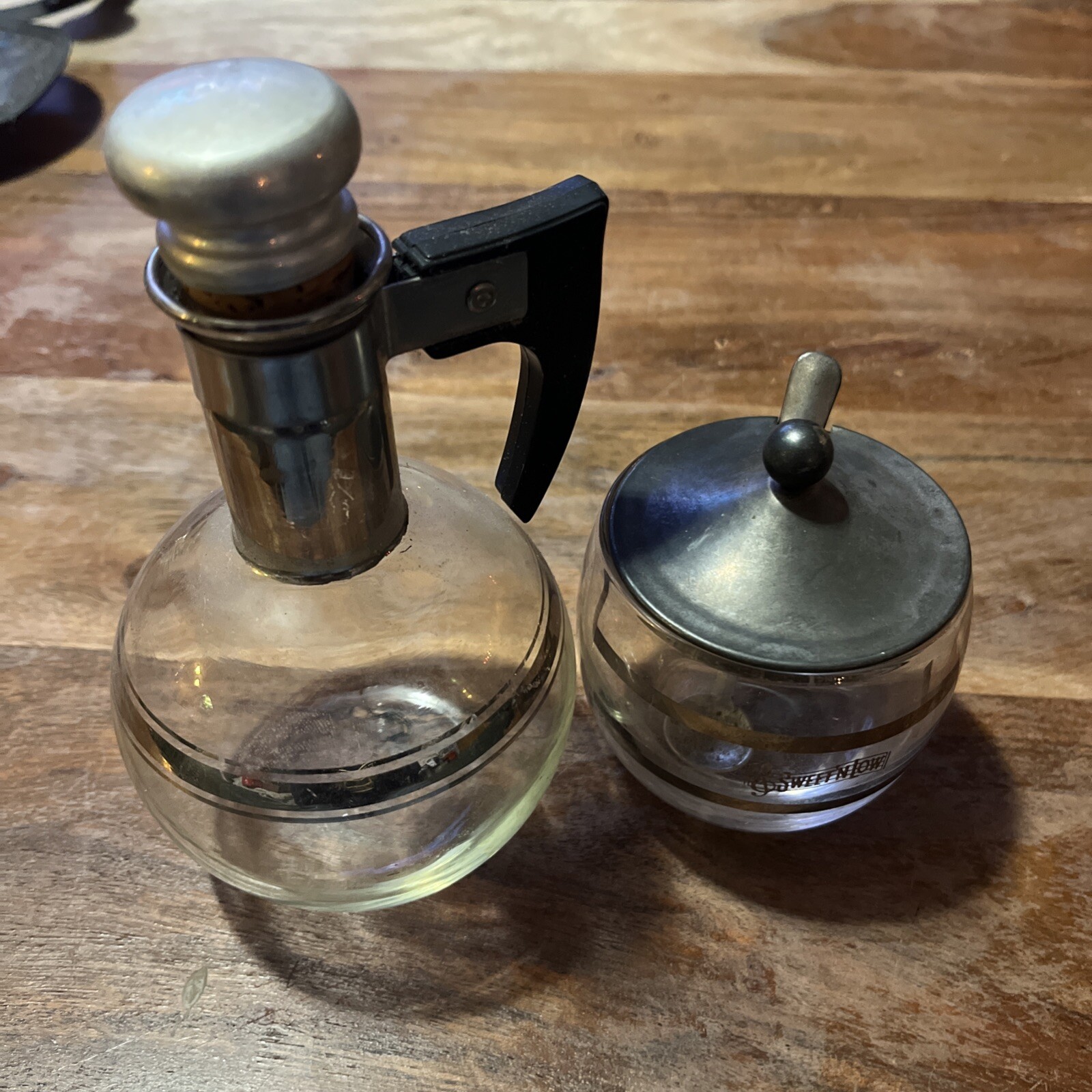 Vtg Sweet 'N Low Sugar Holder/Spoon & Carafe Decanter Retro MCM Vtg Sweet 'N Low Sugar Holder/Spoon & Carafe Decanter Retro MCM