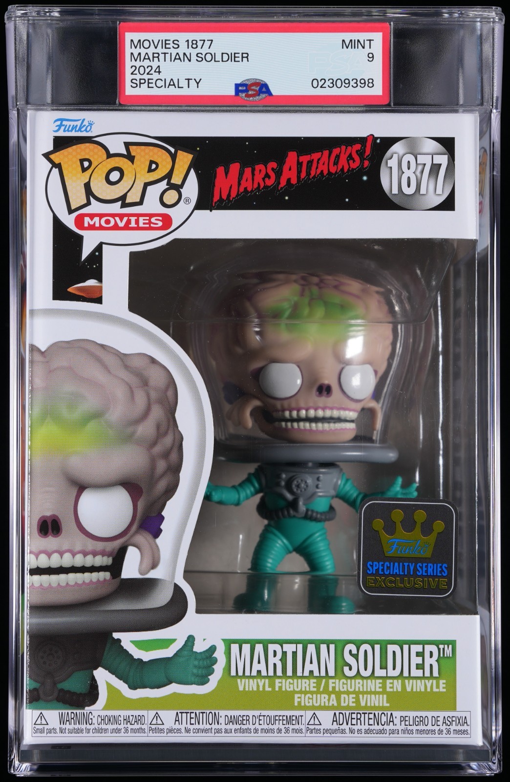 PSA 9/8.5 Funko Pop Movies (Mars Attacks) Martian Soldier (Common & Glow Chase) PSA 9/8.5 Funko Pop Movies (Mars Attacks) Martian Soldier (Common & Glow Chase)